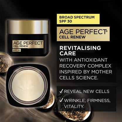 L'Oreal Paris Cell Renew Day Cream, Eye Cream With SPF 30